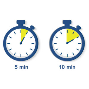 timers set for 5 and 10 minues